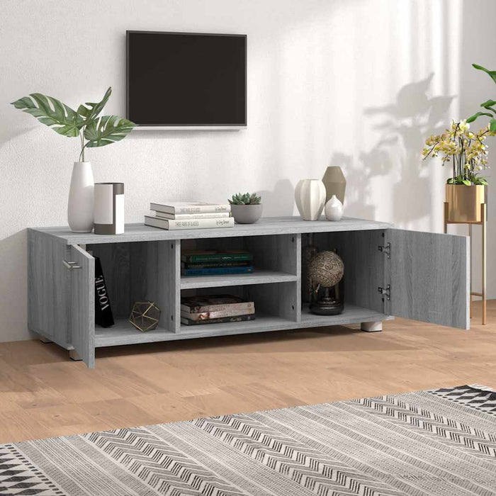 Comodă TV, gri sonoma, 110x40x35 cm, lemn prelucrat WALTI