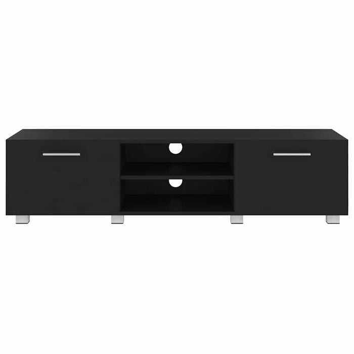 Comodă TV, negru, 140x40x35 cm, lemn prelucrat WALTI