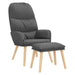 Scaun de relaxare cu taburet, gri deschis, material textil - WALTI WALTI