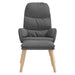 Scaun de relaxare cu taburet, gri deschis, material textil - WALTI WALTI