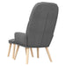 Scaun de relaxare cu taburet, gri deschis, material textil - WALTI WALTI
