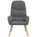 Scaun de relaxare cu taburet, gri deschis, material textil - WALTI WALTI