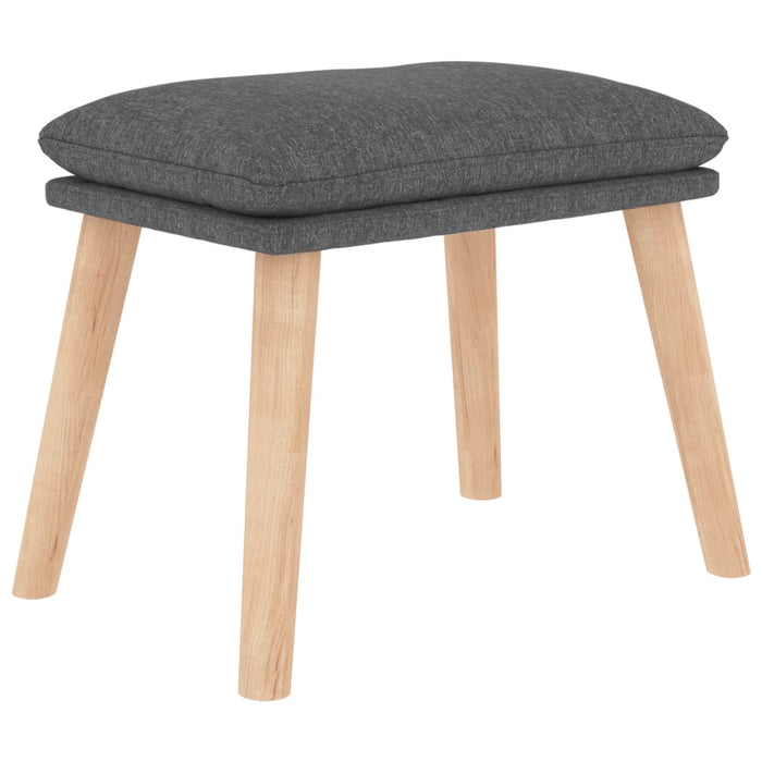 Scaun de relaxare cu taburet, gri deschis, material textil - WALTI WALTI