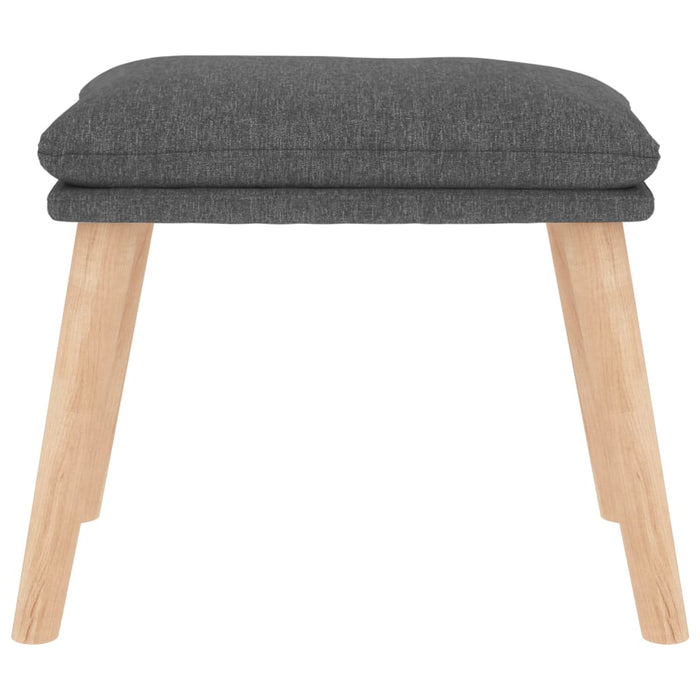 Scaun de relaxare cu taburet, gri deschis, material textil - WALTI WALTI