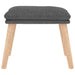 Scaun de relaxare cu taburet, gri deschis, material textil - WALTI WALTI