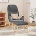 Scaun de relaxare cu taburet, gri deschis, material textil - WALTI WALTI