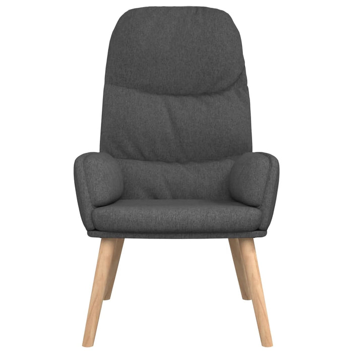 Scaun de relaxare cu taburet, gri închis, textil - WALTI WALTI