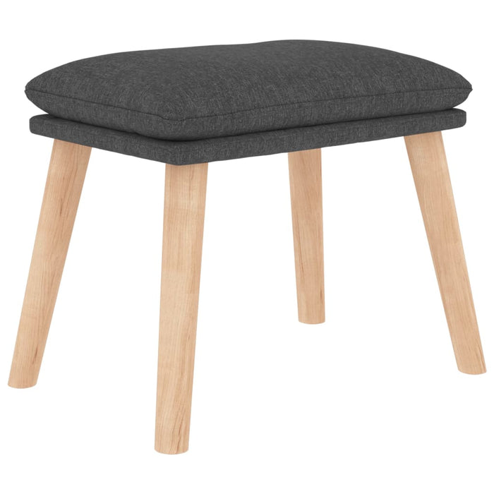 Scaun de relaxare cu taburet, gri închis, textil - WALTI WALTI