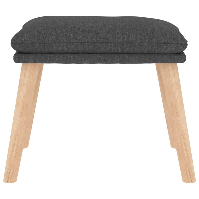 Scaun de relaxare cu taburet, gri închis, textil - WALTI WALTI