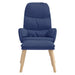 Scaun de relaxare cu taburet, albastru, textil - WALTI WALTI