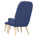 Scaun de relaxare cu taburet, albastru, textil - WALTI WALTI