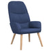 Scaun de relaxare cu taburet, albastru, textil - WALTI WALTI