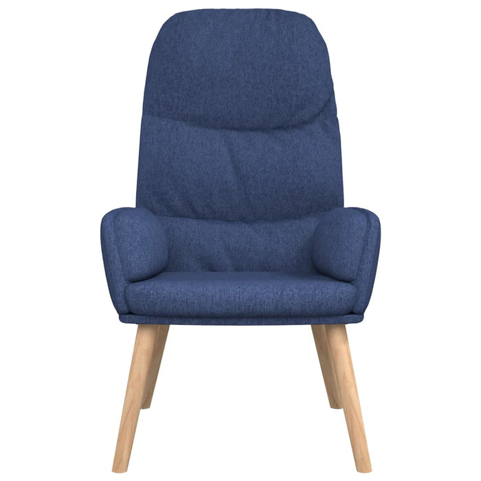 Scaun de relaxare cu taburet, albastru, textil - WALTI WALTI