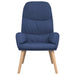 Scaun de relaxare cu taburet, albastru, textil - WALTI WALTI