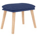 Scaun de relaxare cu taburet, albastru, textil - WALTI WALTI