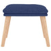 Scaun de relaxare cu taburet, albastru, textil - WALTI WALTI