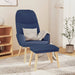 Scaun de relaxare cu taburet, albastru, textil - WALTI WALTI