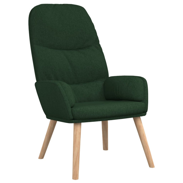 Scaun de relaxare cu taburet, verde închis, catifea WALTI