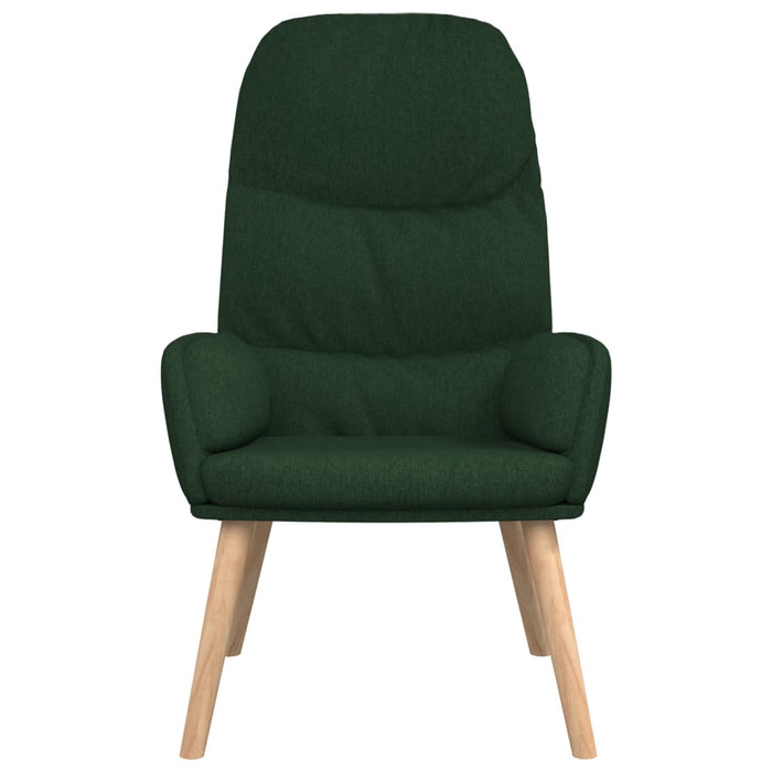 Scaun de relaxare cu taburet, verde închis, catifea WALTI