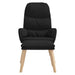 Scaun de relaxare cu taburet, negru, textil - WALTI WALTI