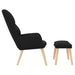 Scaun de relaxare cu taburet, negru, textil - WALTI WALTI