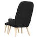 Scaun de relaxare cu taburet, negru, textil - WALTI WALTI