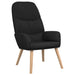 Scaun de relaxare cu taburet, negru, textil - WALTI WALTI