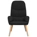 Scaun de relaxare cu taburet, negru, textil - WALTI WALTI