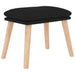 Scaun de relaxare cu taburet, negru, textil - WALTI WALTI