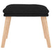 Scaun de relaxare cu taburet, negru, textil - WALTI WALTI