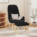 Scaun de relaxare cu taburet, negru, textil - WALTI WALTI