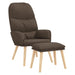 Scaun de relaxare cu taburet, gri taupe, textil - WALTI WALTI