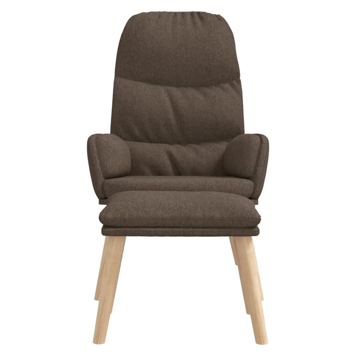 Scaun de relaxare cu taburet, gri taupe, textil - WALTI WALTI