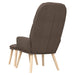 Scaun de relaxare cu taburet, gri taupe, textil - WALTI WALTI