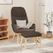 Scaun de relaxare cu taburet, gri taupe, textil - WALTI WALTI