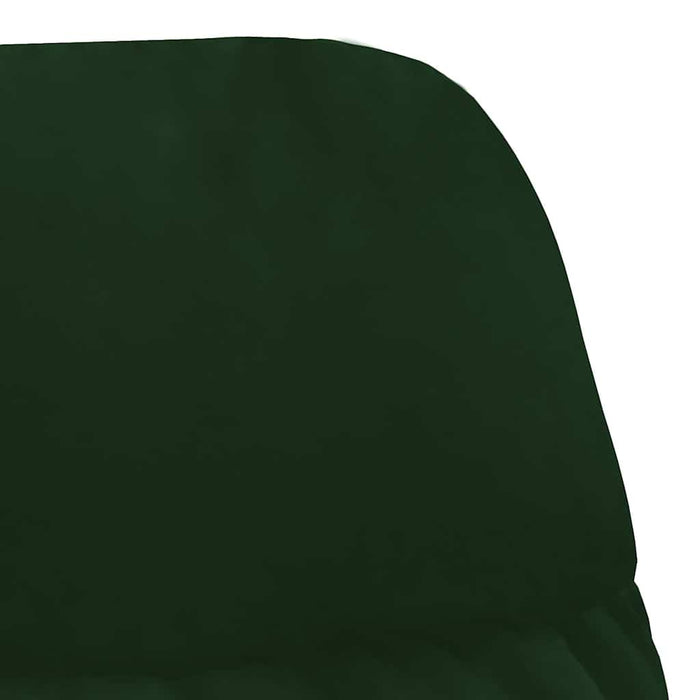 Scaun de relaxare cu taburet, verde închis, catifea WALTI