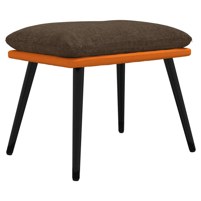 Scaun de relaxare cu taburet, maro, textil WALTI