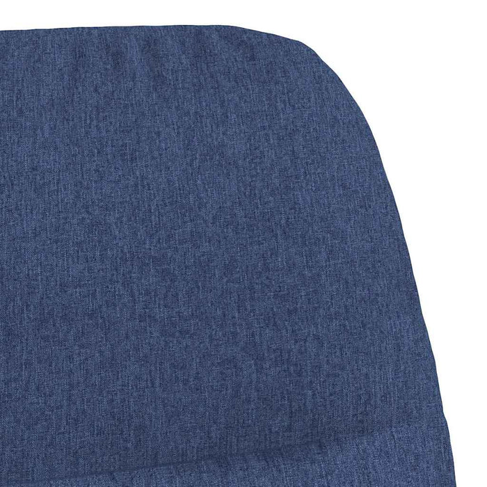 Scaun de relaxare cu taburet, albastru, textil WALTI