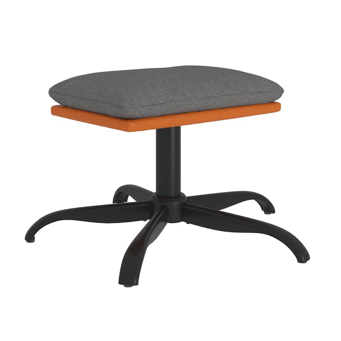 Scaun de relaxare cu taburet, gri deschis, material textil WALTI