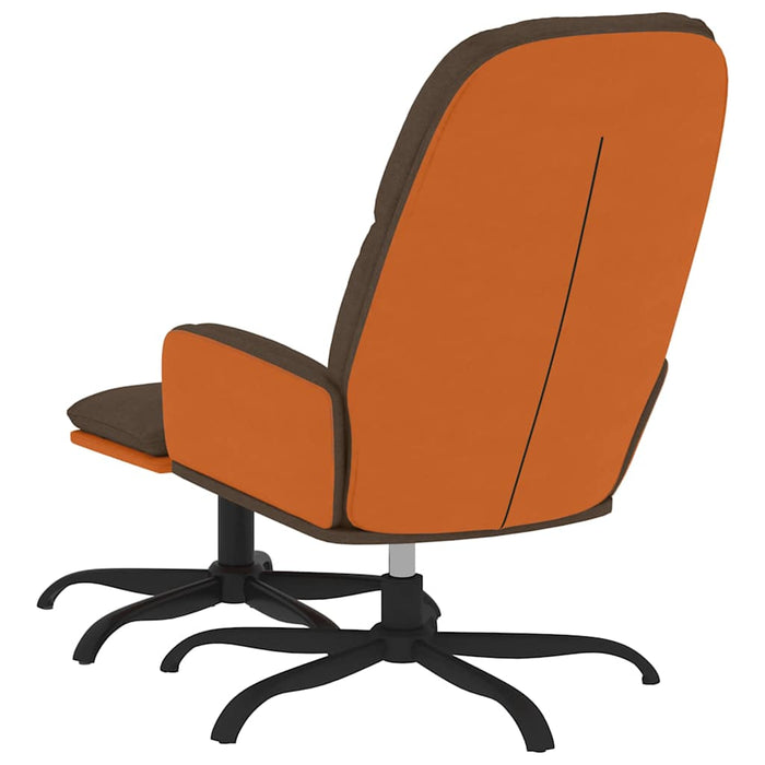 Scaun de relaxare cu taburet, maro, textil WALTI