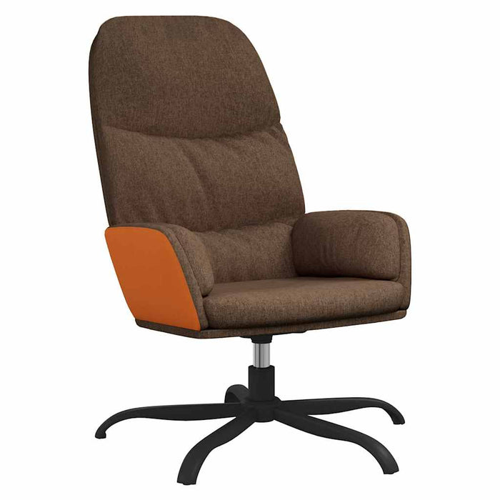 Scaun de relaxare cu taburet, maro, textil WALTI
