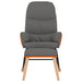 Scaun balansoar cu taburet, gri deschis, textil - WALTI WALTI