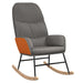 Scaun balansoar cu taburet, gri deschis, textil - WALTI WALTI