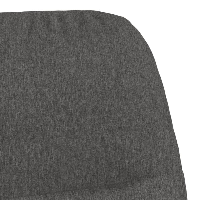 Scaun balansoar cu taburet, gri închis, textil WALTI