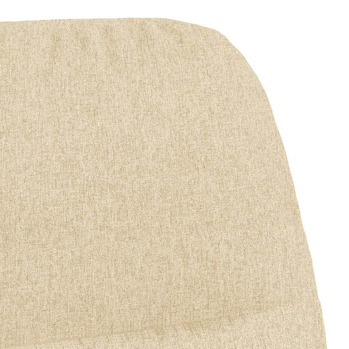 Scaun balansoar cu taburet, crem, textil WALTI
