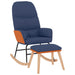 Scaun balansoar cu taburet, albastru, textil - WALTI WALTI