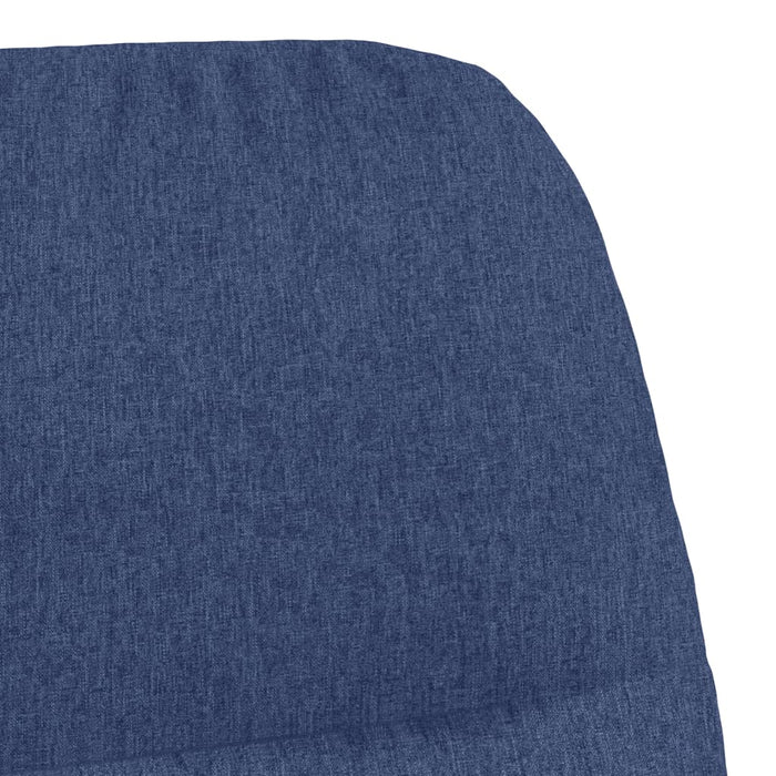 Scaun balansoar cu taburet, albastru, textil - WALTI WALTI