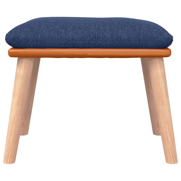 Scaun balansoar cu taburet, albastru, textil - WALTI WALTI