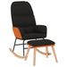 Scaun balansoar cu taburet, negru, textil - WALTI WALTI