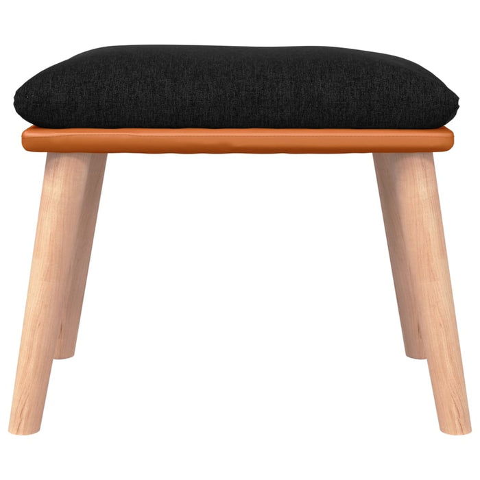 Scaun balansoar cu taburet, negru, textil - WALTI WALTI